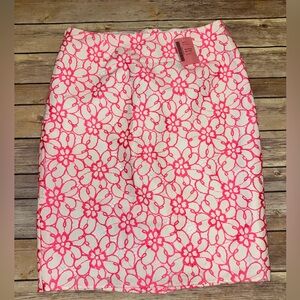 NWT Lilly Pulitzer Sample size 4 Pink and White Lace Skirt